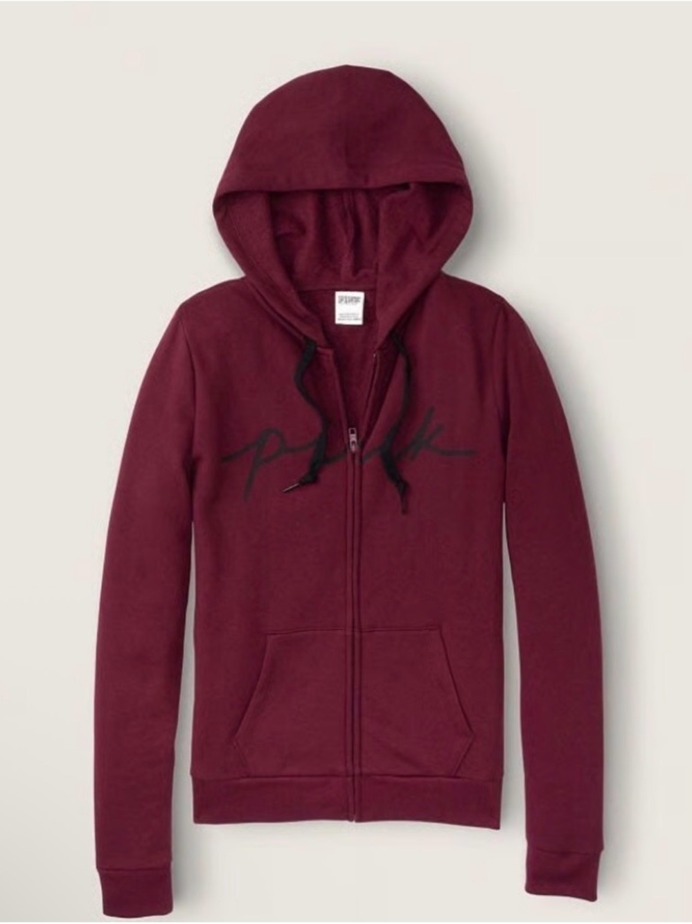 PINK Victoria's Secret Maroon Full-Zip Hoodie